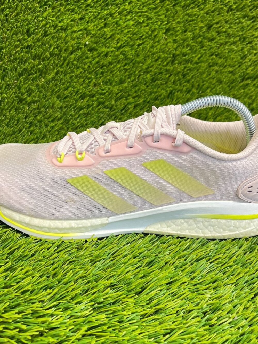 adidas Pink and Lime Women's Running Shoe - Picture 3 of 10